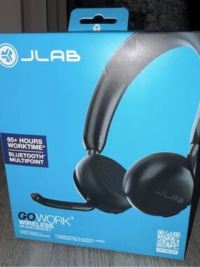 JLab GO Work 3 Wireless Headset Black NEW Factory Sealed